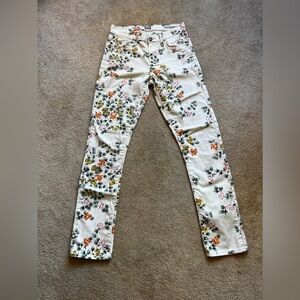 Citizens of Humanity by Jerome Dahan Mandy High Waist Retro Ivory Floral Jeans